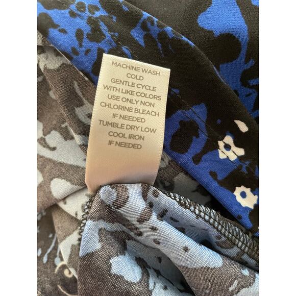 Avenue Plus‎ Size 22/24 Coblat Blue, Black and White Print Dress – Flirty & Chic - Picture 6 of 7